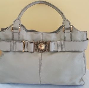 Authentic Burberry Saffiano Stone Buffalo leather bag